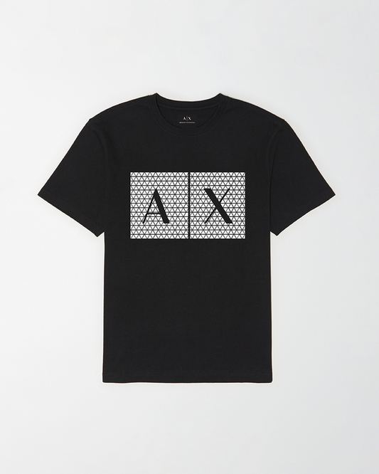 Armani Exchange Grid Black Tee