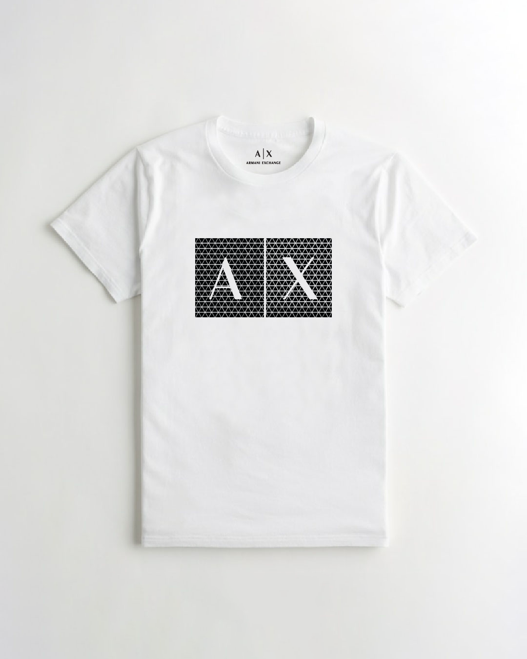 Armani Exchange Grid White Tee