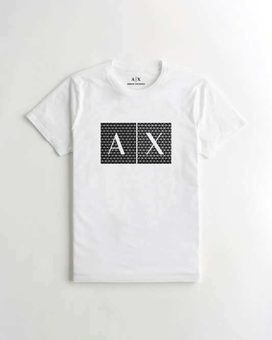 Armani Exchange Grid White Tee