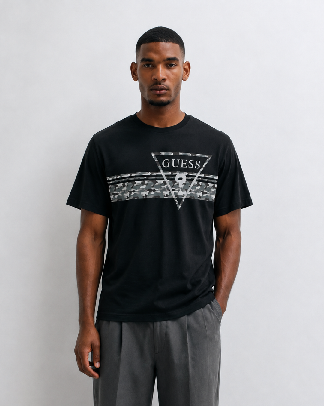 Guess Camo Black Tee