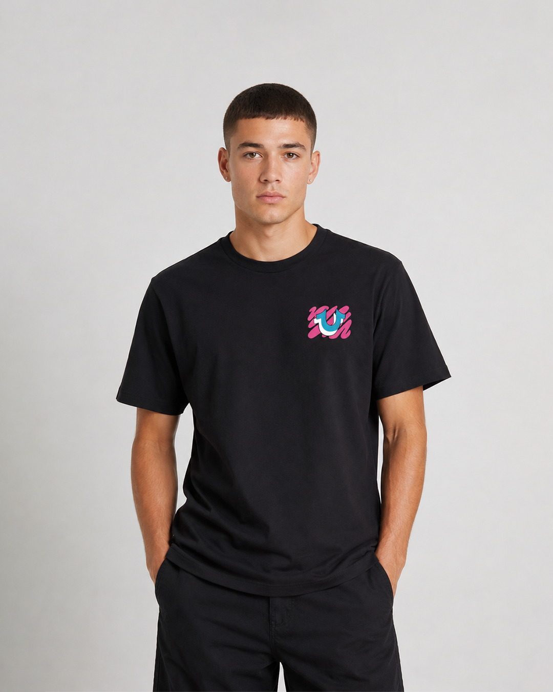 True RLGN PNK Black Tee